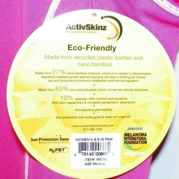 Women M ActivSkinz SPF Rash Guard Swim Surf Top - Picture 4 of 7